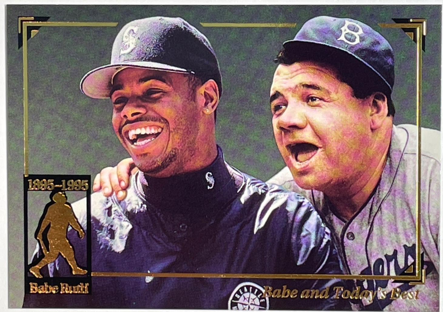 Babe and Today's Best #21 Baseball Cards 1995 Megacards Babe Ruth