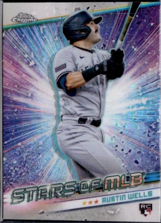 Austin Wells #CSMLB-77 Baseball Cards 2024 Topps Stars of MLB Chrome
