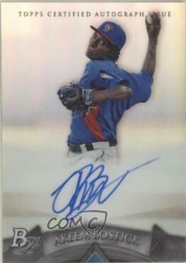Akeem Bostick #AP-AK Baseball Cards 2014 Bowman Platinum Autograph Prospects