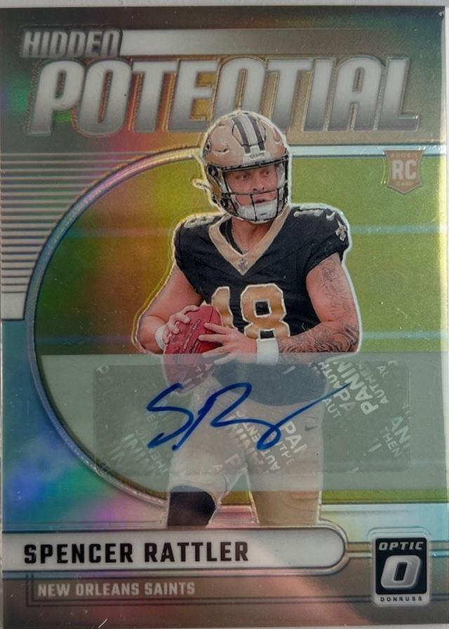 Spencer Rattler #7 Football Cards 2024 Panini Donruss Optic Hidden Potential Autograph