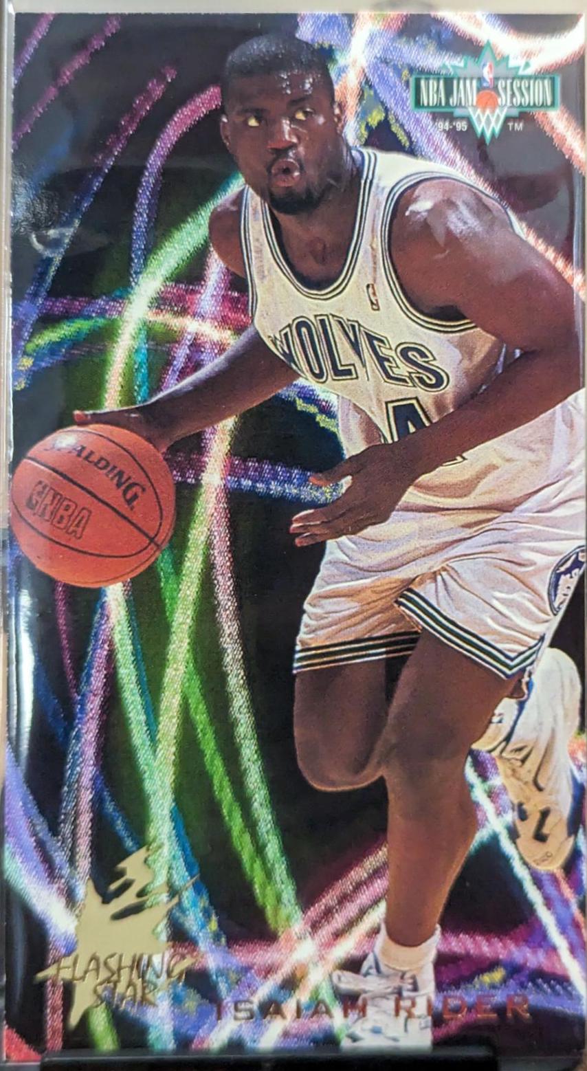 Isaiah Rider #6 Basketball Cards 1994 Fleer Jam Session Flashing Stars