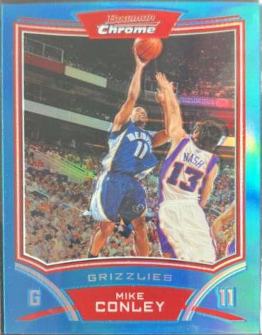Mike Conley Blue Refractor #39 Basketball Cards 2008 Bowman Chrome
