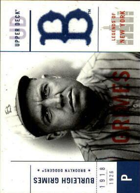Burleigh Grimes #3 Baseball Cards 2001 Upper Deck Legends of NY