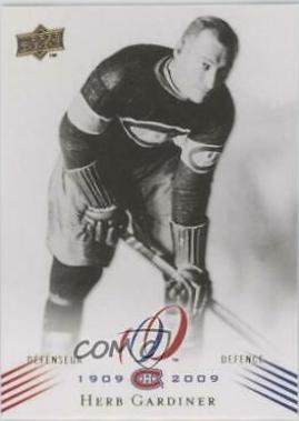 Herb Gardiner #11 Hockey Cards 2008 Upper Deck Montreal Canadiens Centennial