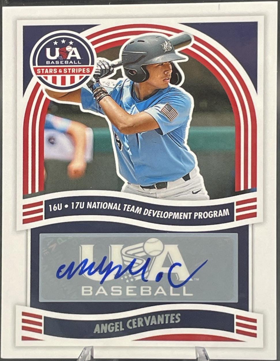Angel Cervantes #NTS-AC Baseball Cards 2024 Panini Stars & Stripes 16U/17U National Team Signature