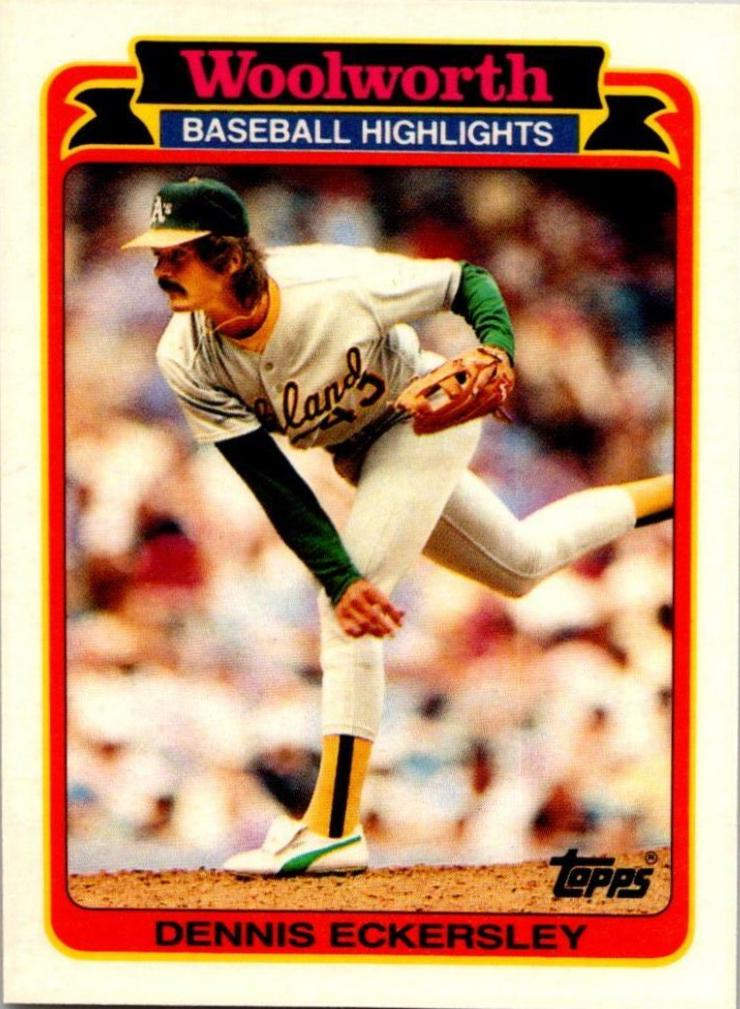 Dennis Eckersley #20 Baseball Cards 1989 Topps Woolworth Highlights