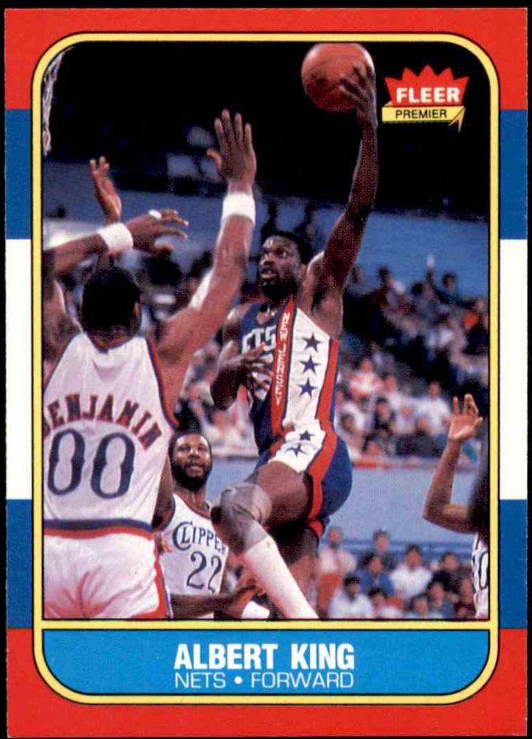 Albert King #59 Basketball Cards 1986 Fleer