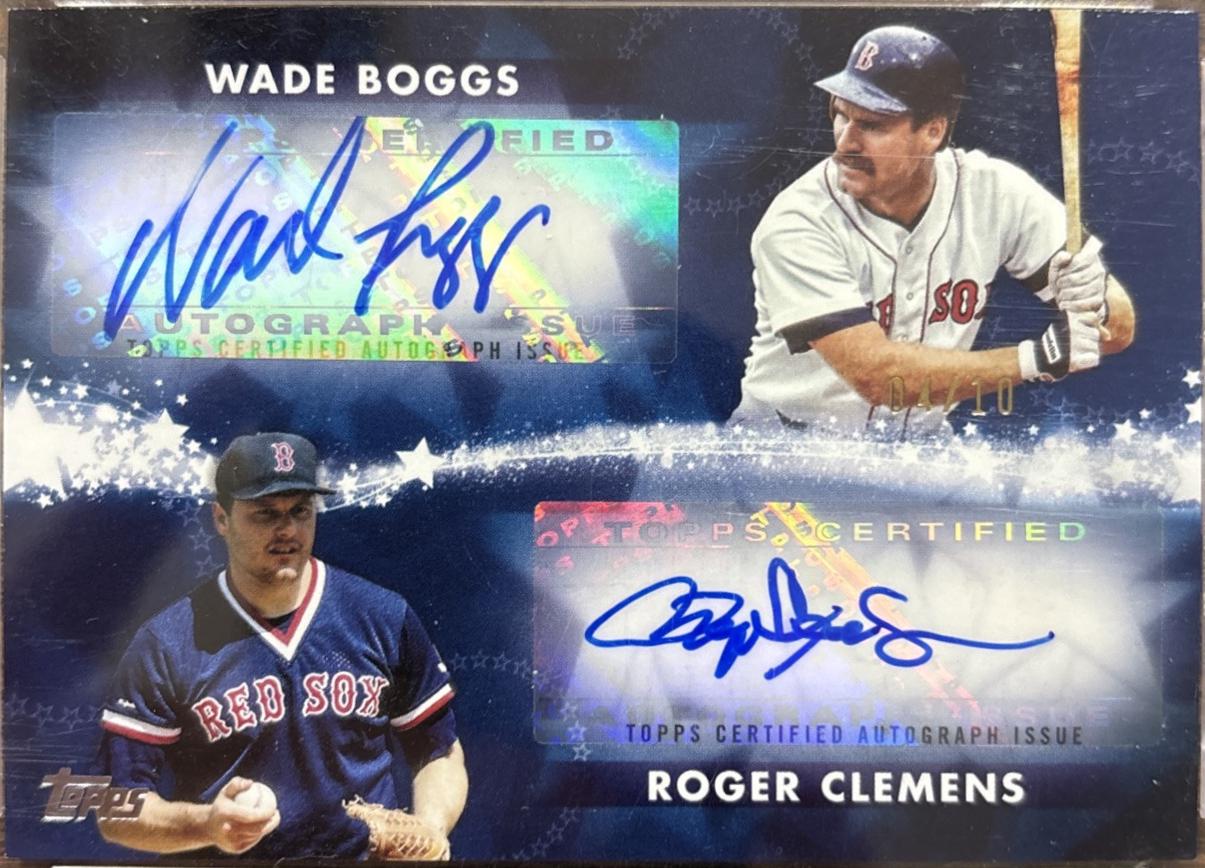 Wade Boggs / Roger Clemens #BSDA-BOC Baseball Cards 2024 Topps Baseball Stars Dual Autograph