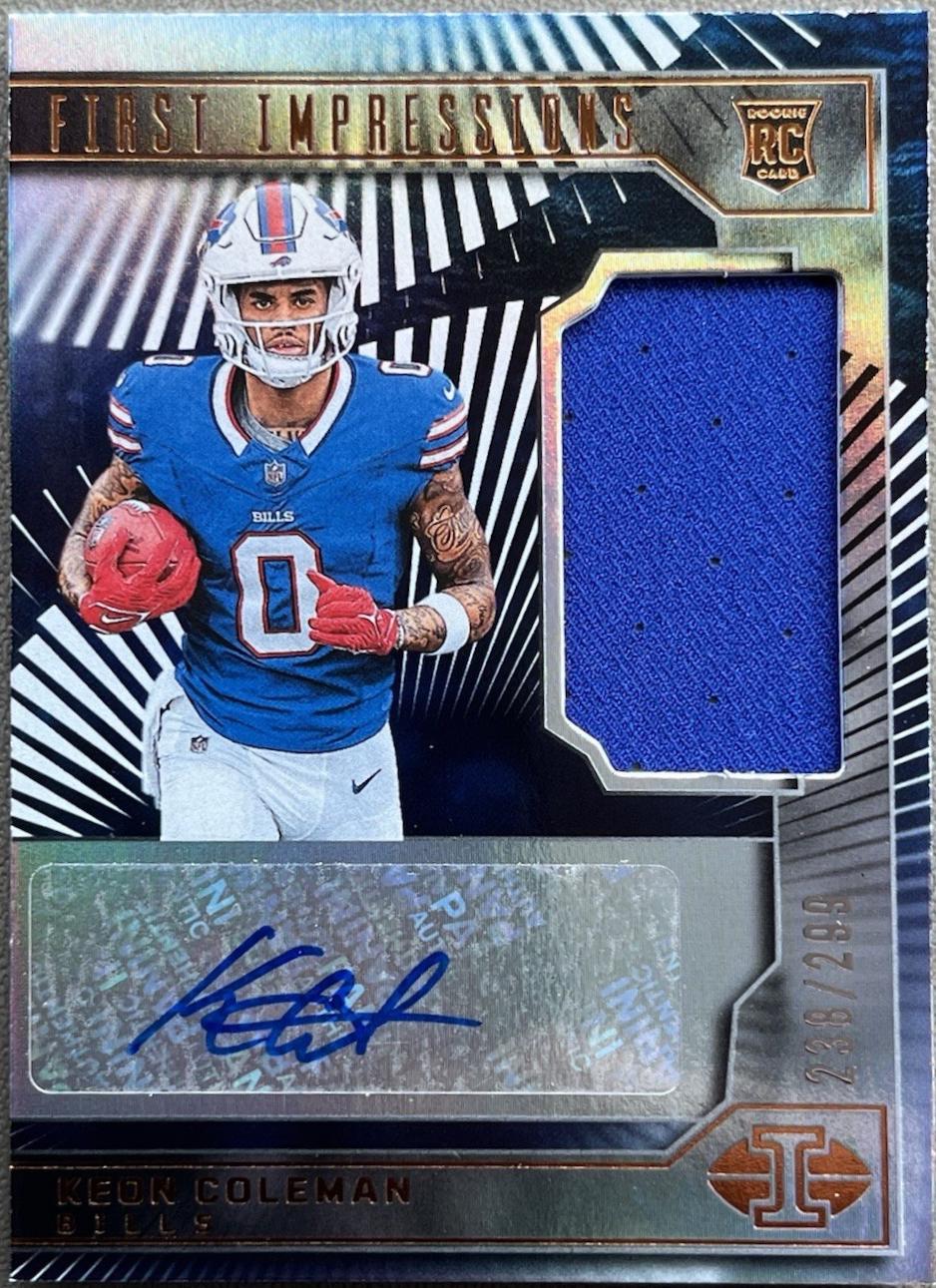 Keon Coleman [Black First Impressions Autographed Memorabilia] #111