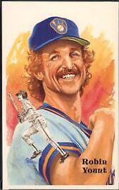 Robin Yount #244 Baseball Cards 1999 Perez Steele HOF Postcard