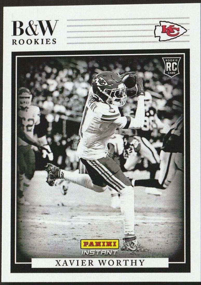Xavier Worthy #BWR-23 Football Cards 2024 Panini Instant Black White
