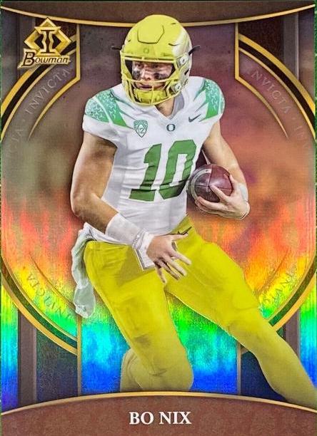 Bo Nix #BI-19 Football Cards 2022 Bowman Chrome University Invicta