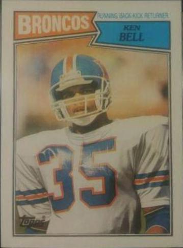 Ken Bell #34 Football Cards 1987 Topps