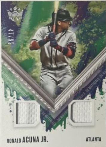 Ronald Acuna Jr #DKM-RA Baseball Cards 2021 Panini Diamond Kings Materials