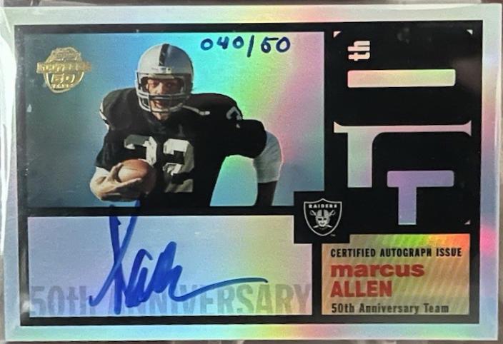 Marcus Allen #TA-MA Football Cards 2005 Topps 50th Anniversary Team Autograph