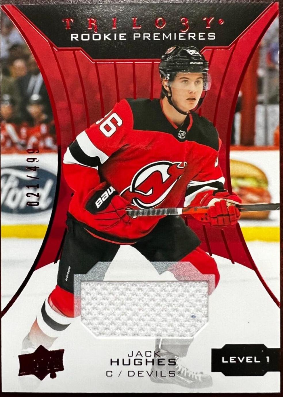 Jack Hughes #83 Hockey Cards 2019 Upper Deck Trilogy