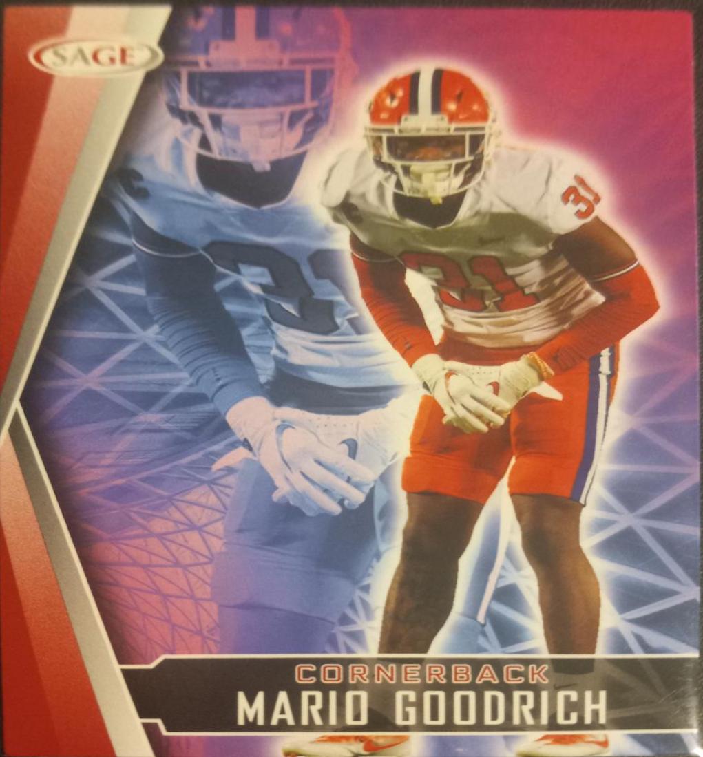 Mario Goodrich Football Cards 2022 Sage Hit