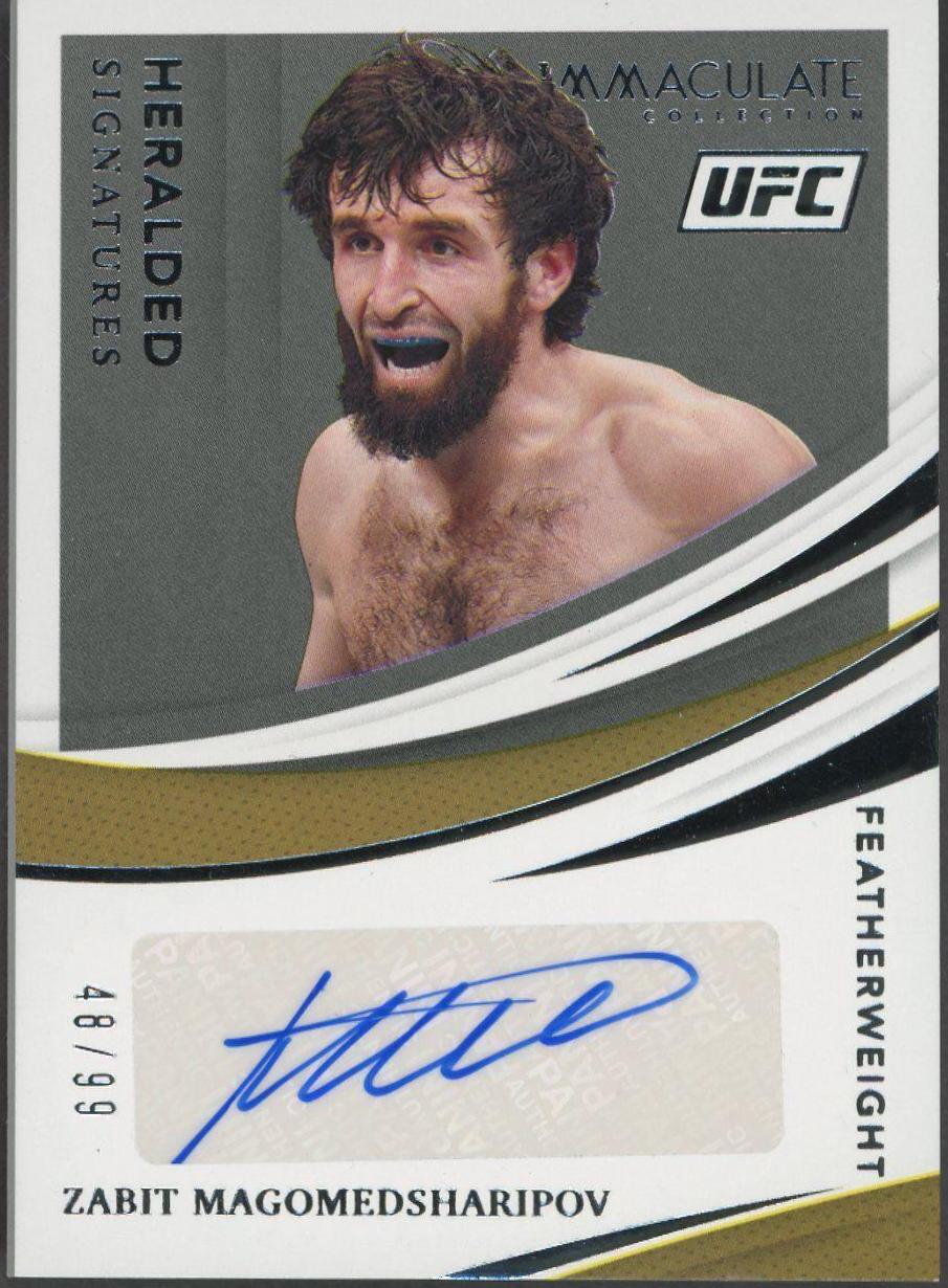 Zabit Magomedsharipov Ufc Cards 2021 Panini Immaculate UFC Heralded Signatures