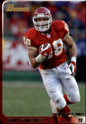 Tony Gonzalez #19 Football Cards 2003 Bowman