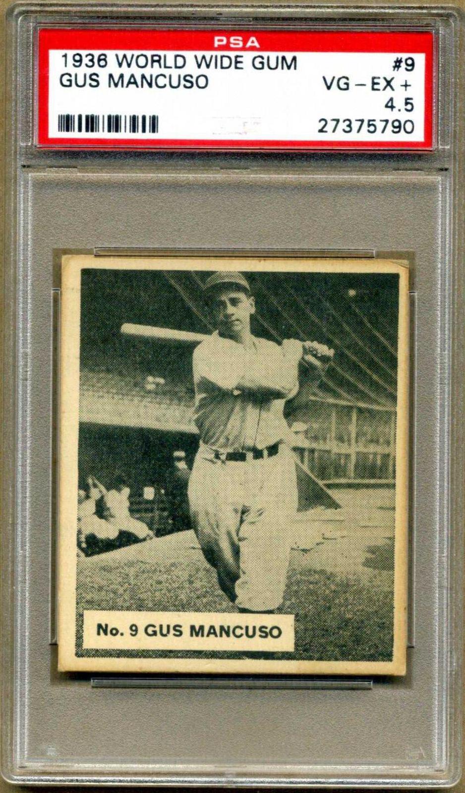Gus Mancuso #9 Baseball Cards 1936 World Wide Gum
