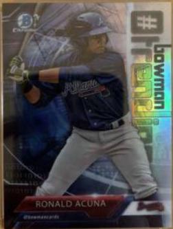 Ronald Acuna #RA Baseball Cards 2018 Bowman Trending