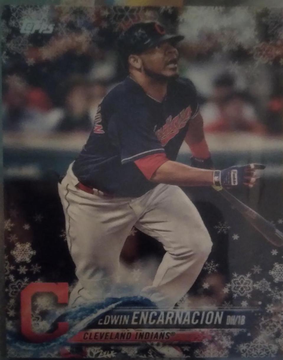 Edwin Encarnacion #3 Baseball Cards 2018 Topps Holiday Mega Box