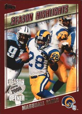 Marshall Faulk #178 2000 Topps Season Opener Football