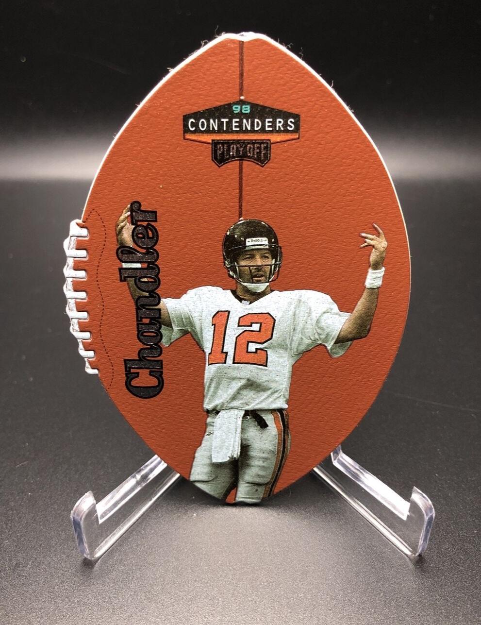 Chris Chandler #6 Football Cards 1998 Playoff Contenders Leather