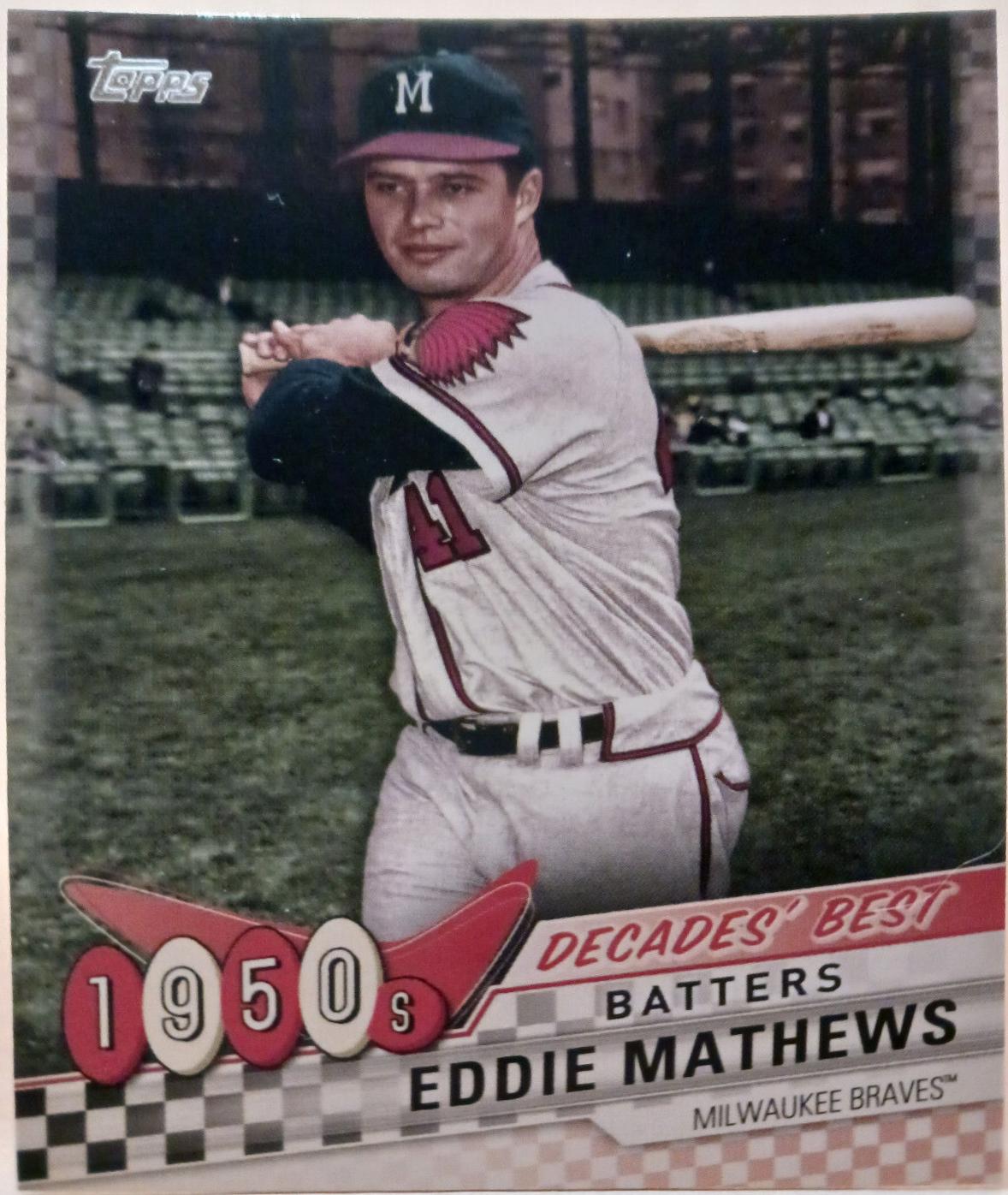 Eddie Mathews #DB-12 Baseball Cards 2020 Topps Decades' Best