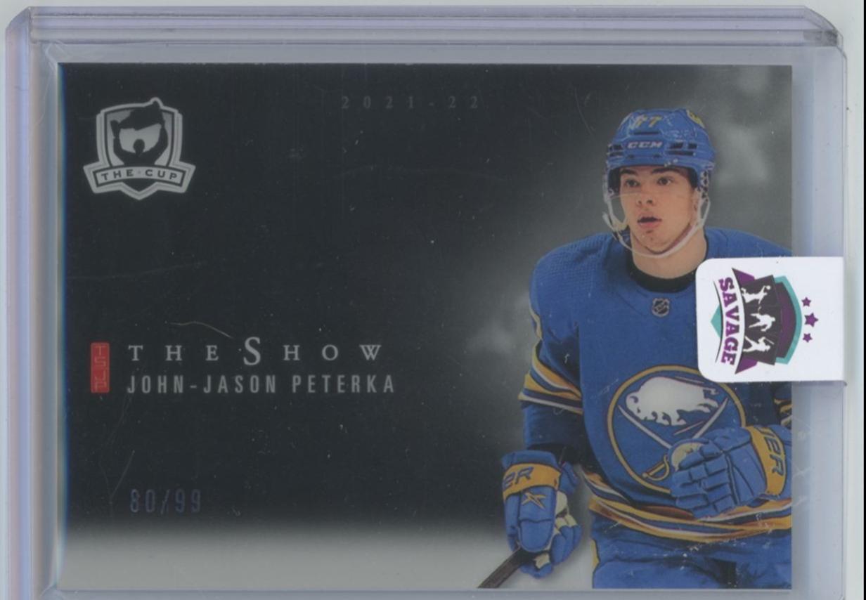 J. J. Peterka #SB-40 2021 Upper Deck The Cup Show Black Hockey