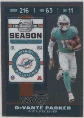 DeVante Parker #7 Football Cards 2019 Panini Contenders Optic