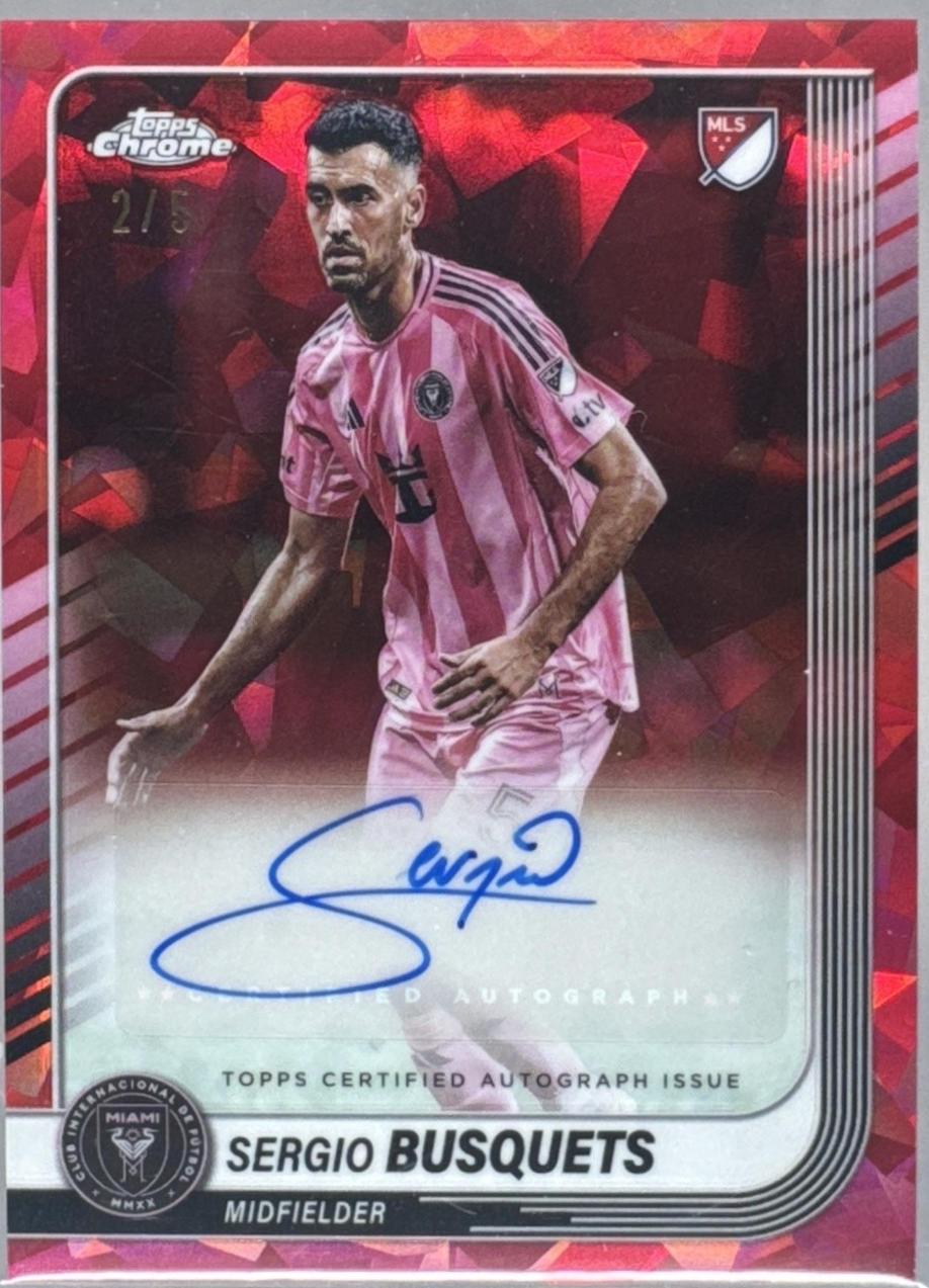 Sergio Busquets #CA-SB 2025 Topps Chrome Sapphire MLS Autograph
