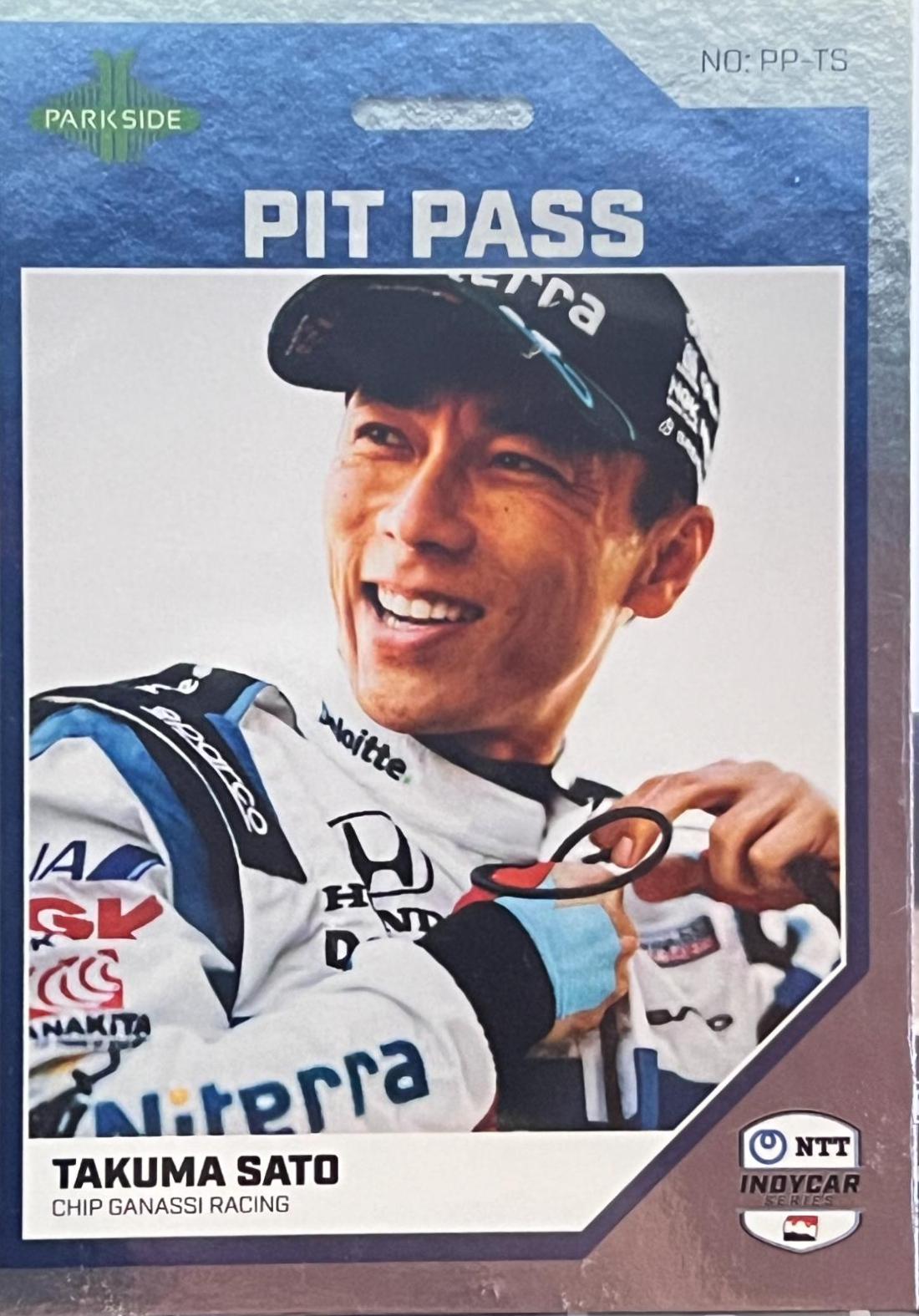 Takuma Sato #PP-TS Racing Cards 2024 Parkside NTT IndyCar Pit Pass