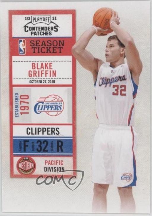 Blake Griffin #5 Basketball Cards 2010 Panini Playoff Contenders Patches