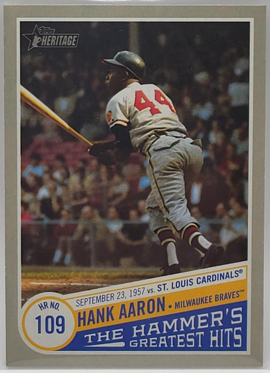 Hank Aaron #THGH-2 Baseball Cards 2019 Topps Heritage the Hammer's Greatest Hits