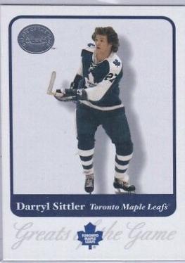 Darryl Sittler #52 2001 Fleer Greats Of The Game Hockey