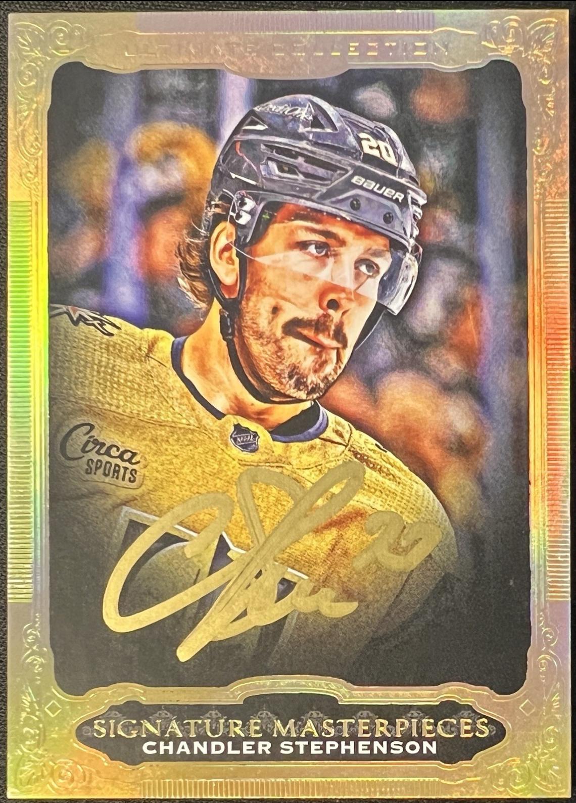 Chandler Stephenson #USM-CS Hockey Cards 2023 Upper Deck Ultimate Collection Signature Masterpieces