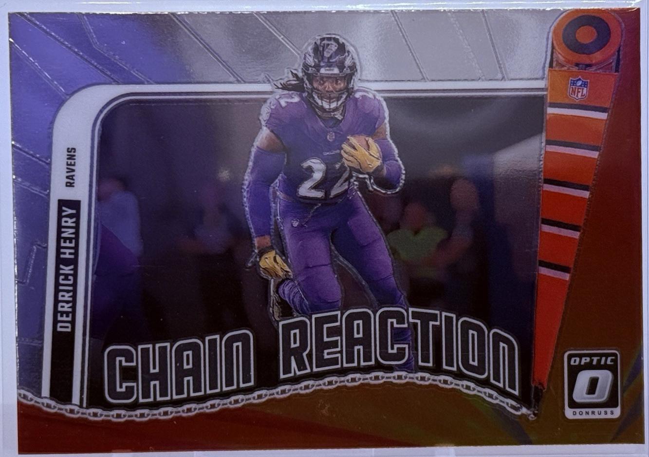 Derrick Henry #3 Football Cards 2024 Panini Donruss Optic Chain Reaction
