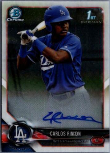 Carlos Rincon #CPA-CRI 2018 Bowman Chrome Baseball Prospect Autographs