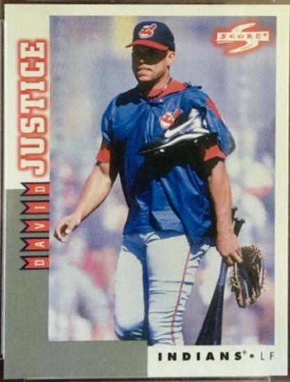 David Justice #16 Baseball Cards 1998 Score Rookie Traded