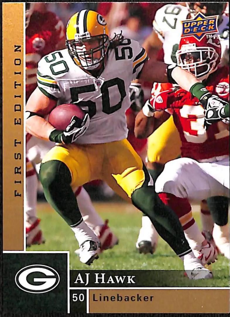A.J. Hawk #53 Football Cards 2009 Upper Deck First Edition