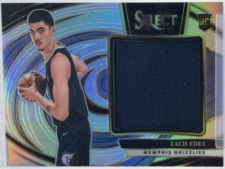 Zach Edey #11 2024 Panini Select Jumbo Rookie Swatch Basketball