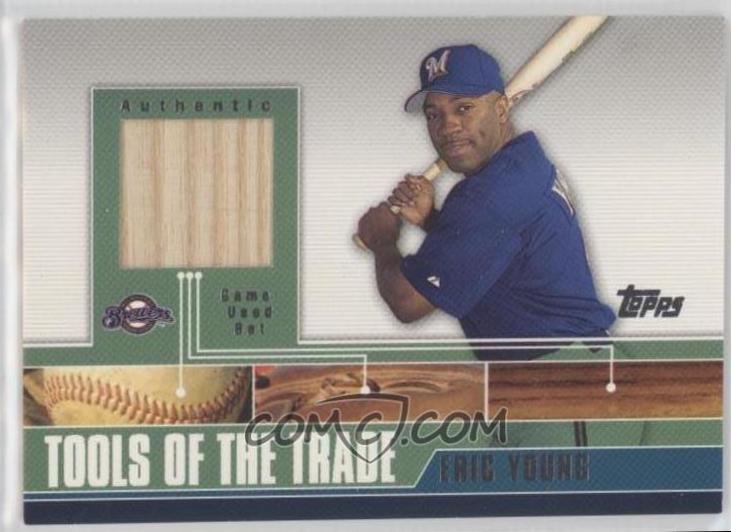Eric Young #TTRR-EY Baseball Cards 2002 Topps Traded & Rookies Tools of the Trade Relics
