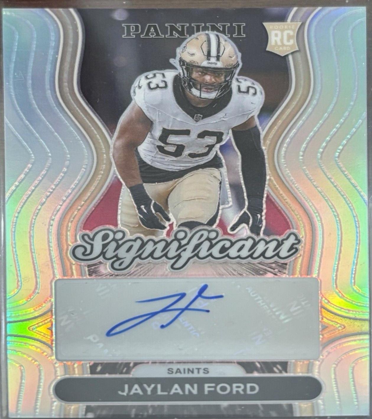Jaylan Ford #SS-JFD Football Cards 2024 Panini Prizm Significant Signature