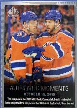 Connor McDavid, Taylor Hall #160 Hockey Cards 2015 SP Authentic