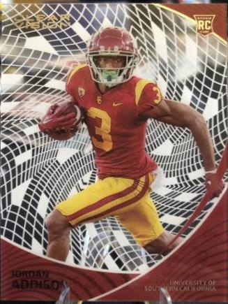 Jordan Addison #6 Football Cards 2023 Panini Chronicles Draft Picks Clear Vision