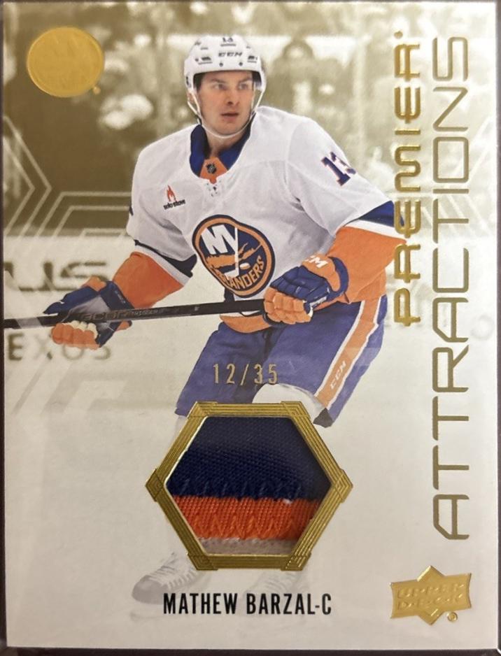 Mathew Barzal #PA-MB 2024-25 Upper Deck Premier Hockey Premier Attractions Jersey