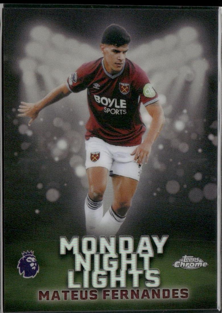 Mateus Fernandes #MNL-28 2025 Topps Chrome Premier League Monday Night Lights