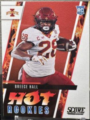 Breece Hall #HR5 Football Cards 2022 Panini Score Hot Rookies