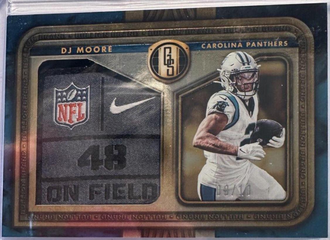 DJ Moore #BT-DJM Football Cards 2022 Panini Gold Standard Bullion Brand Tags
